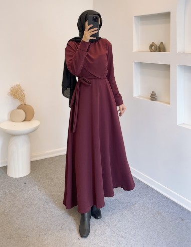 2118 oysho elbise - bordo