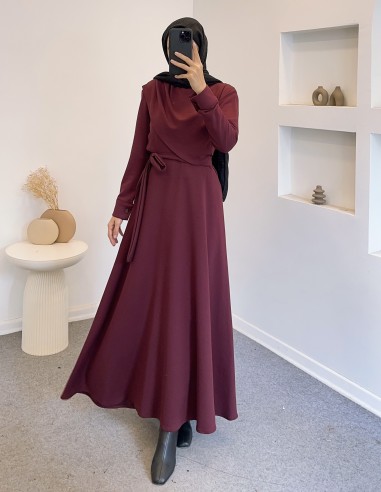 2118 oysho elbise - bordo