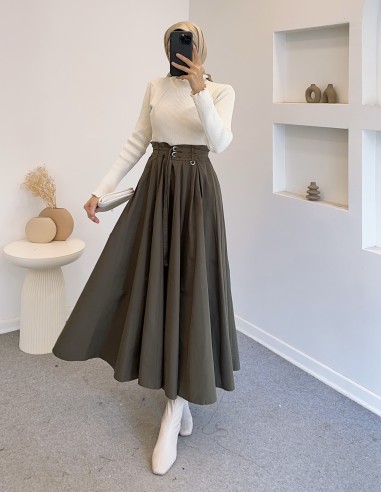 1030 kemerli etek - yeşil