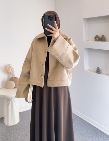 25086 Kısa kaban - Bej