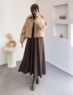 25086 Kısa kaban - Bej 2