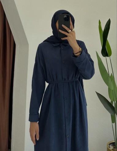 209 gömlek elbise - lacivert