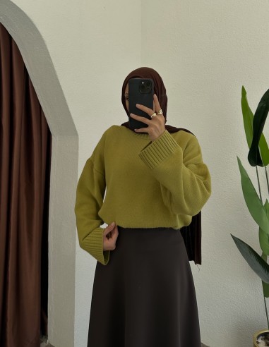 D30056 triko kazak - yeşil