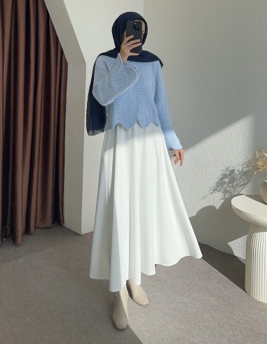 711 örme kazak - Mavi