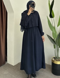 61473 örme elbise - Lacivert