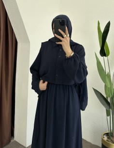 61473 örme elbise - Lacivert 2