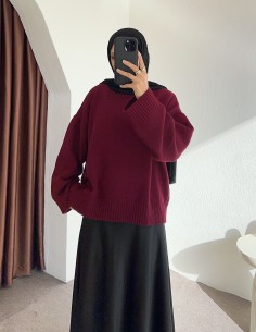 D30056 triko kazak - Bordo