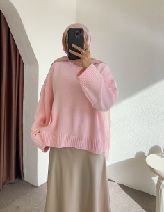 D30056 triko kazak - Pembe