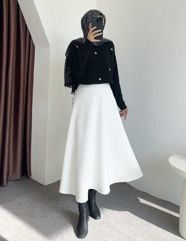 9293 taşlı kazak - siyah