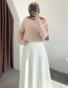 9293 taşlı kazak - pembe