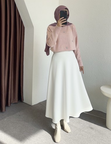 9293 taşlı kazak - pembe