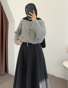 5804 fiyonk hırka - Gri