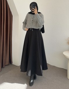 5804 fiyonk hırka - Gri 2