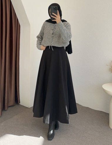 5804 fiyonk hırka - Gri