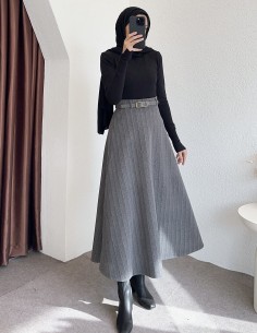 686 kaşe etek - gri 2