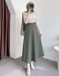 686 kaşe etek - yeşil