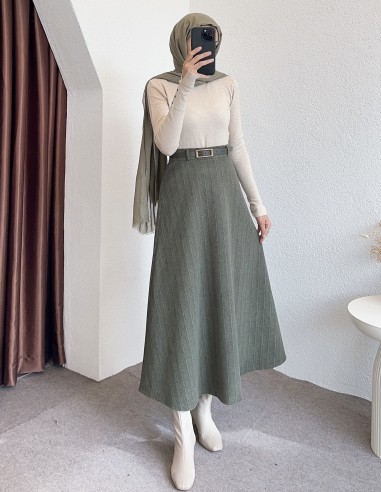 686 kaşe etek - yeşil