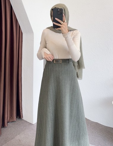 686 kaşe etek - yeşil