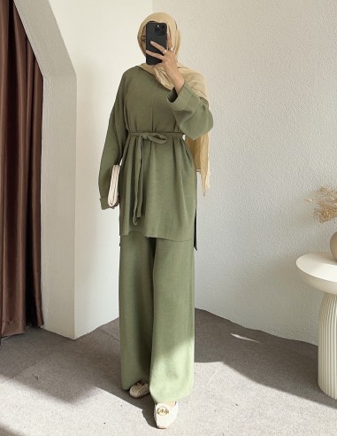 2624 triko pantolon takım - yeşil