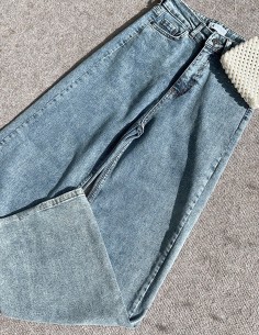 845 geniş kot pantolon - Mavi