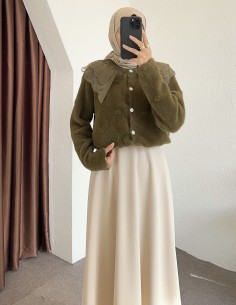 2624 bebe yaka tüllü hırka... 2