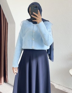 2624 bebe yaka tüllü hırka...