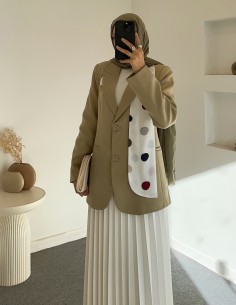 2171 fularlı ceket - yeşil