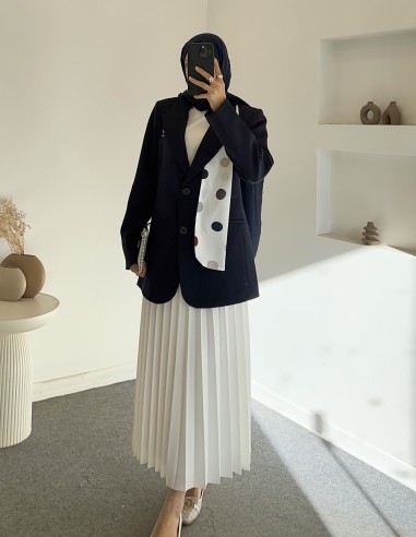 2171 fularlı ceket - lacivert