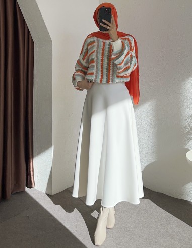 MY-166 desenli kazak - turuncu