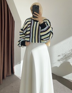 MY-166 desenli kazak -sarı