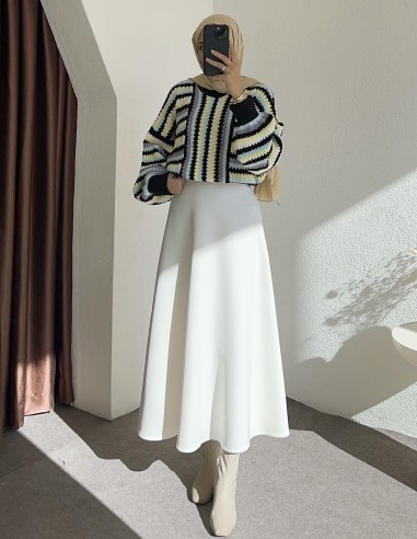 MY-166 desenli kazak -sarı