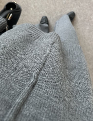 04604 tek yaka takım - gri