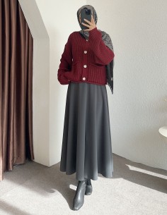 8848 cepli hırka - bordo 2