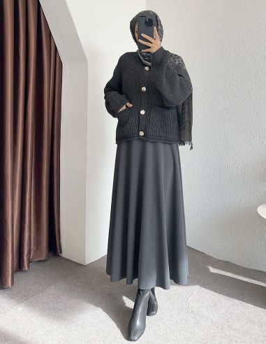 8848 cepli hırka - antrasit