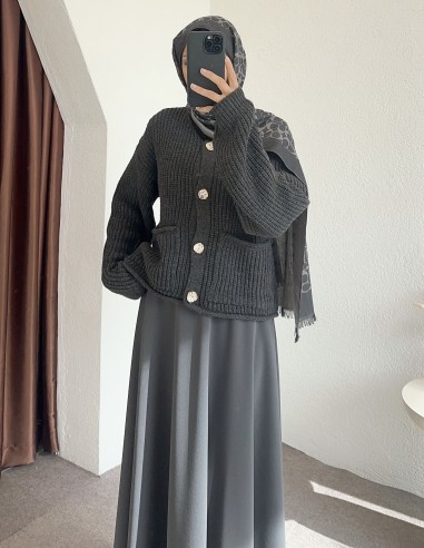 8848 cepli hırka - antrasit