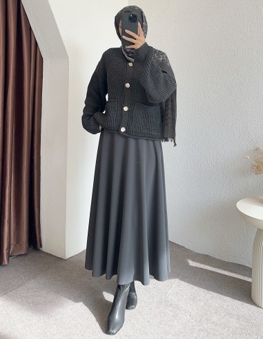 8848 cepli hırka - antrasit