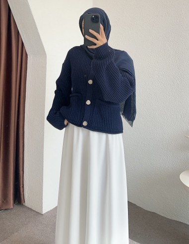 8848 cepli hırka - lacivert