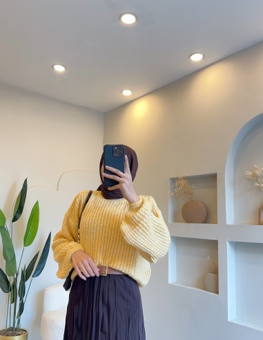 E-207 pofuduk balon kol kazak - sarı