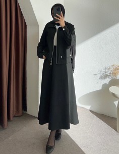 2806 fermuarlı takım - siyah