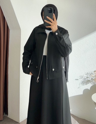 2806 fermuarlı takım - siyah