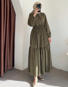 9624 bel büzgülü elbise -... 2