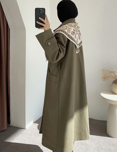 9205 kaşe kaban - yeşil