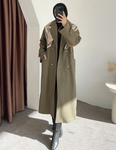 9205 kaşe kaban - yeşil