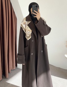 9205 kaşe kaban - kahverengi 2