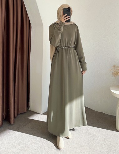 2801 oysho elbise - yeşil