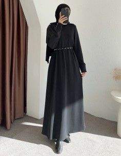 2801 oysho elbise - Siyah