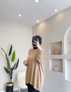 40408 triko  tunik - bej