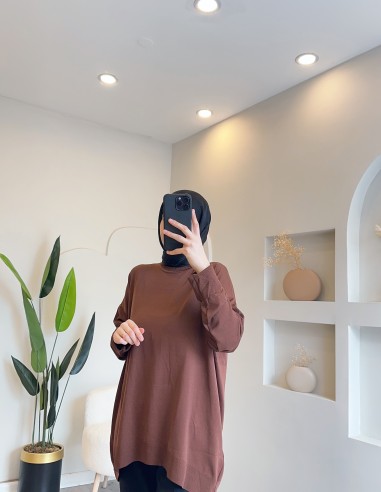 40408 triko tunik kahve