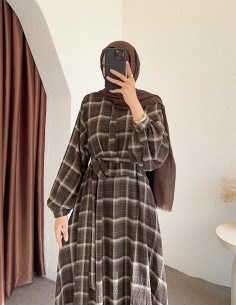 K1875 desenli elbise -... 2