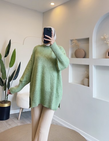 51701 düz tunik - Yeşil